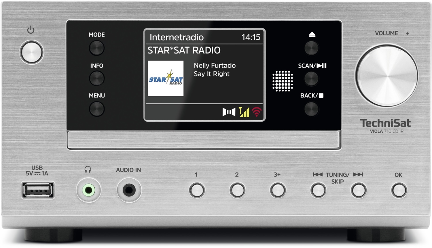 TechniSat VIOLA 710 CD IR - Impianto Hi-Fi compatto con radio Internet, DAB , lettore CD e Bluetooth