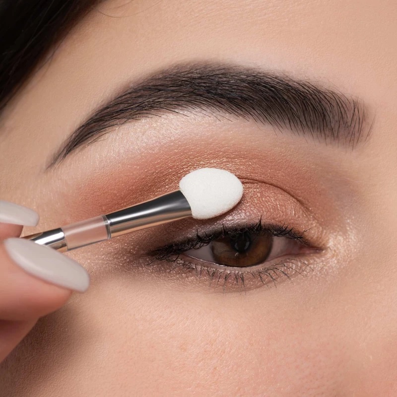 ARTDECO Eyeshadow Duo Applicator - Pennello per trucco occhi a doppia faccia per Quattro Box, colore Bianco