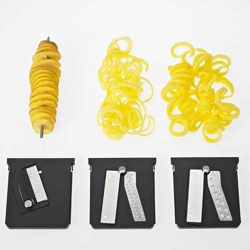 Lurch 10301 affettatrice Manuale Antracite, Crema Plastica, Acciaio inox
