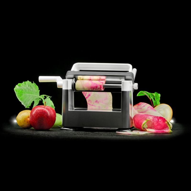 Lurch 00200550 grattugia e spiralizzatore manuali Nero, Acciaio inox, Bianco