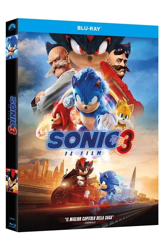 Paramount Pictures Sonic 3 (Blu-Ray) - Film Fantasy/Fantastico con Jim Carrey, Ben Schwartz, Keanu Reeves, Idris Elba