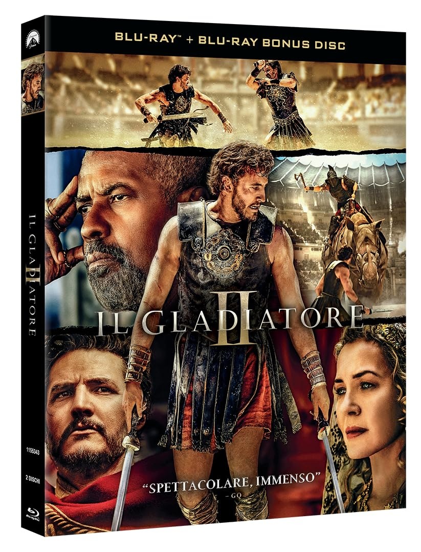 Paramount Il Gladiatore II (2 Blu-Ray) - Film di Azione con Paul Mescal, Denzel Washington e Pedro Pascal, Regia di Ridley Scott, Valutazione R