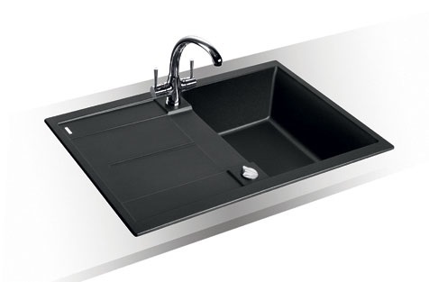 BLANCO Metra 5S - Lavello da Cucina Rettangolare in SILGRANIT Antracite Opaco con Gocciolatoio Integrato per Mobile Base da 50 cm