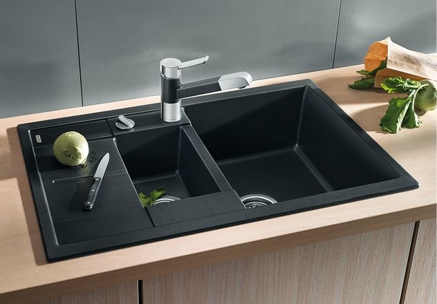 BLANCO Metra 6S Lavello da Cucina in SILGRANIT Antracite 78x50 cm con Vasca Reversibile