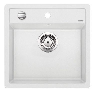 BLANCO Dalago Lavello da Cucina Bianco Opaco 51,5x51 cm in Granito con Finitura Antibatterica