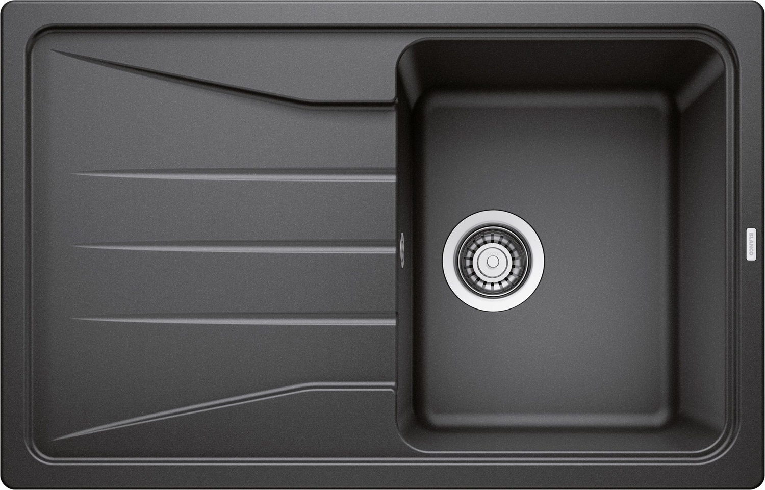 BLANCO Sona 45 S Lavello da Cucina Antracite in Silgranit, 78x50 cm, Reversibile con Ampie Vasche