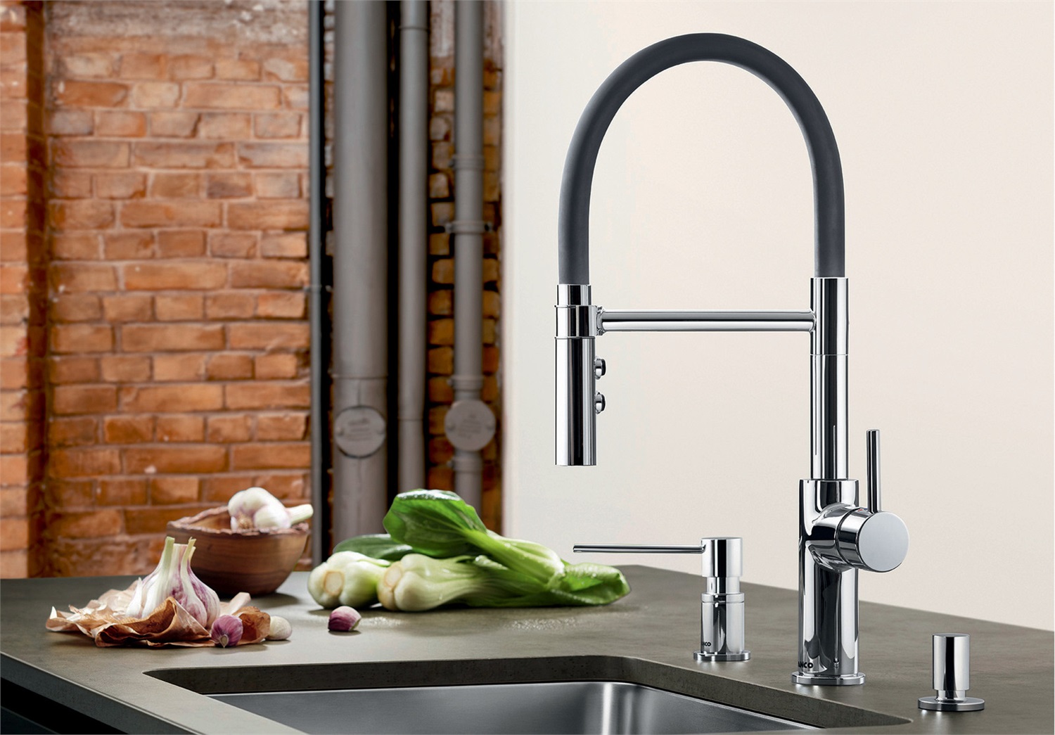 BLANCO CATRIS-S Flexo AA8 525791 Miscelatore per cucina Cromato con Doccetta Estraibile e Design Semi-professionale