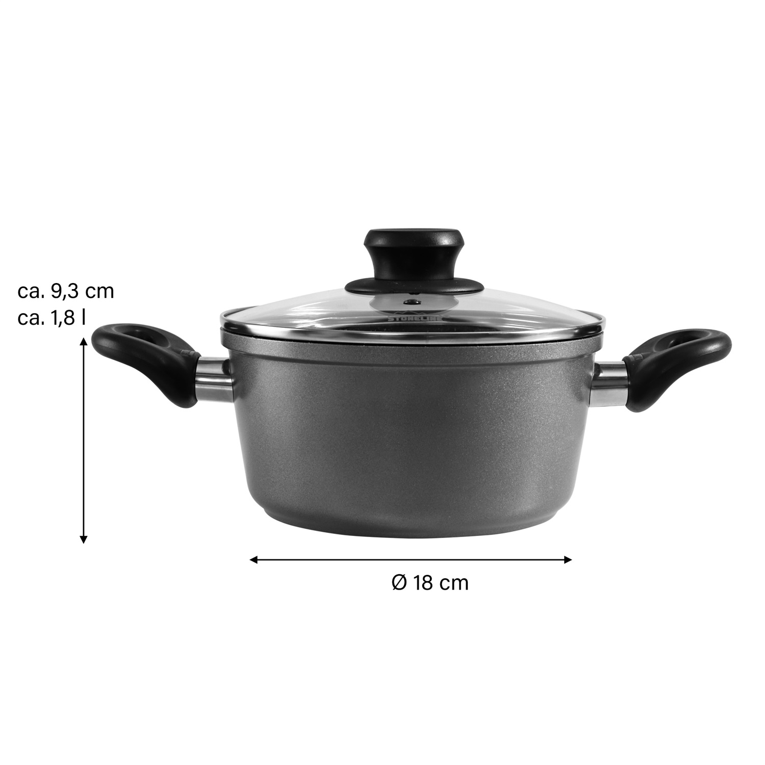 STONELINE 6741 pentola 1,8 L Antracite Alluminio