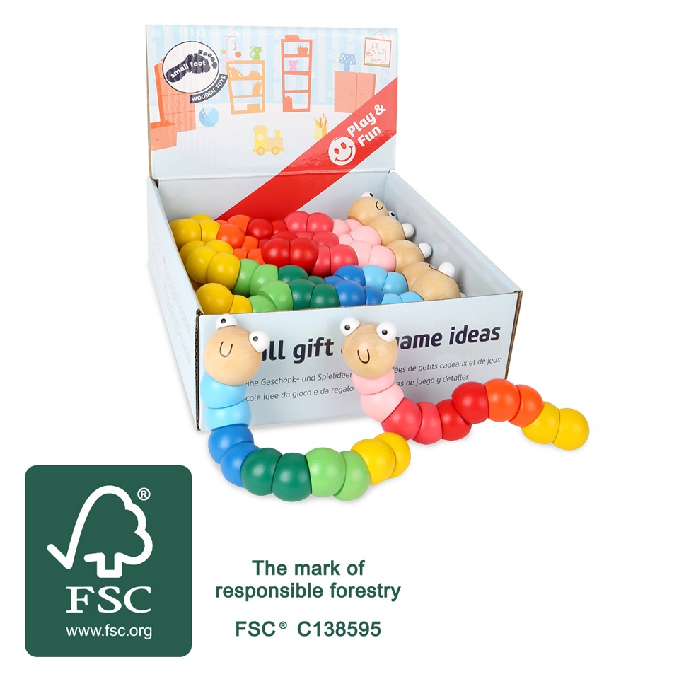 Small Foot Bruchi Flessibili in Legno - Set di 14 Pezzi per Sviluppare la Motricità dei Bambini