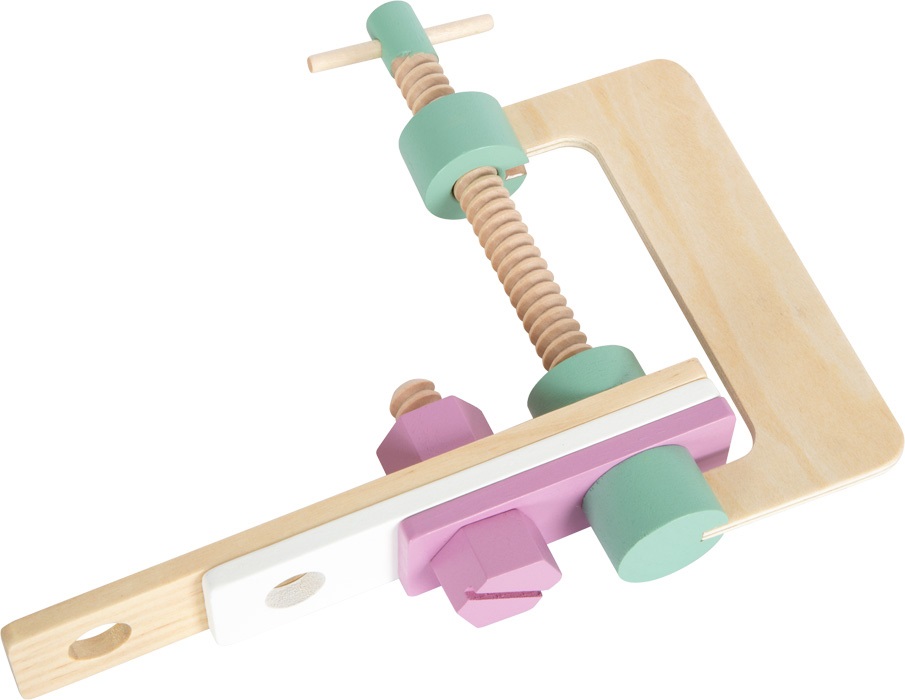 Small Foot Cassetta 2 in 1 Nordic con Attrezzi per Bambini in Legno - Gioco di Ruolo, Banco da Lavoro, Multicolore, dai 3 Anni, Modello 12213
