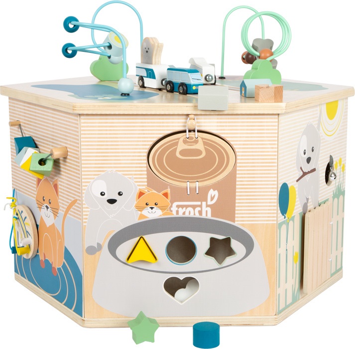 Small Foot Dado XXL Animali Domestici in Legno - Gioco di Motricità Grande, Multicolore, per Bambini da 1 Anno