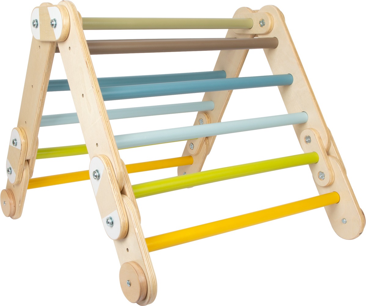 small foot Triangolo da Arrampicata Adventure - Gioco multifunzionale in legno per bambini da 3 anni, promuove la motricità