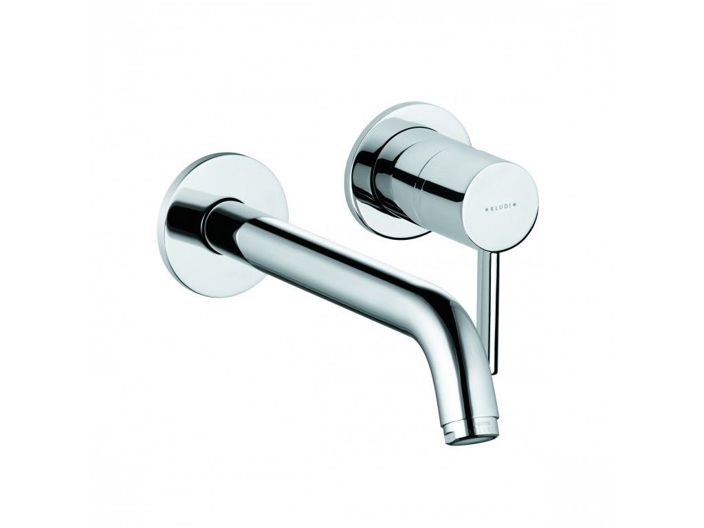 Kludi BOZZ Rubinetto/Miscelatore per Lavabo Cromo - Risparmio Idrico, Getto Regolabile e Installazione a Parete