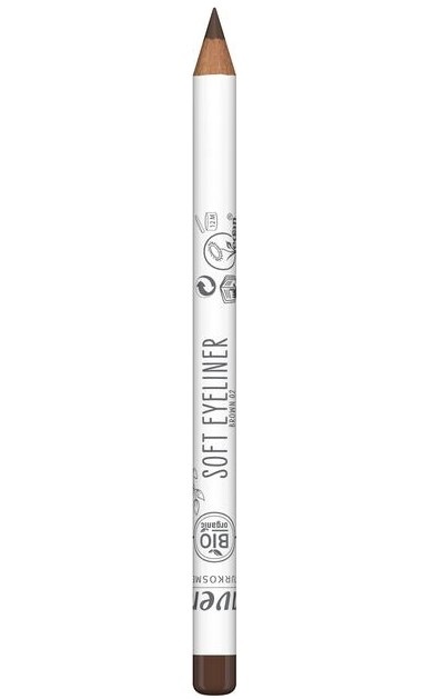 Lavera Soft Eyeliner 02 Brown - Matita per occhi naturale, vegana, senza siliconi, con olio di jojoba e girasole, 1,14 g
