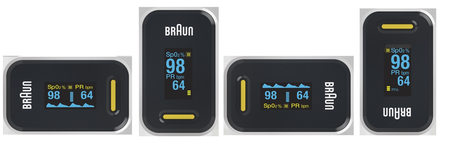 Braun YK-81CEU Pulsossimetro da Dito - Misurazione Saturazione Ossigeno e Frequenza del Polso, Clinicamente Validato, Adatto per Adulti
