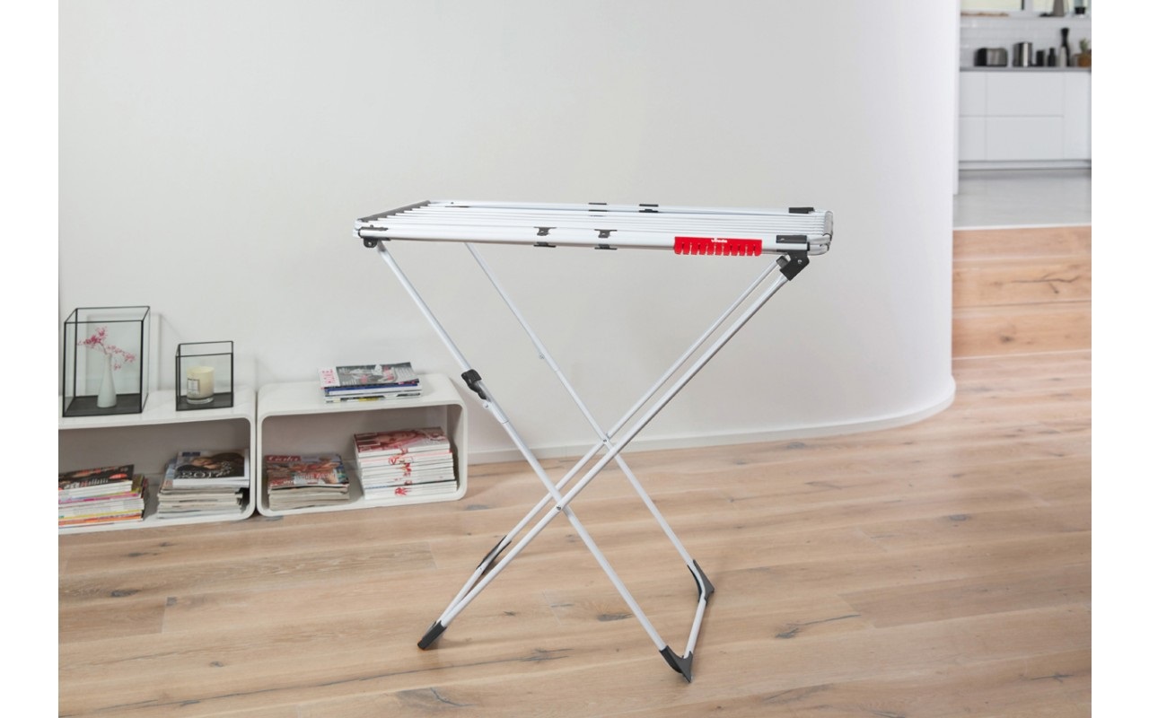 Vileda Doble Stendibiancheria Doppio Estensibile con Ruote - Maxi 22 m in Alluminio/Resina, Griglie Indipendenti e Accessorio Porta Calzini