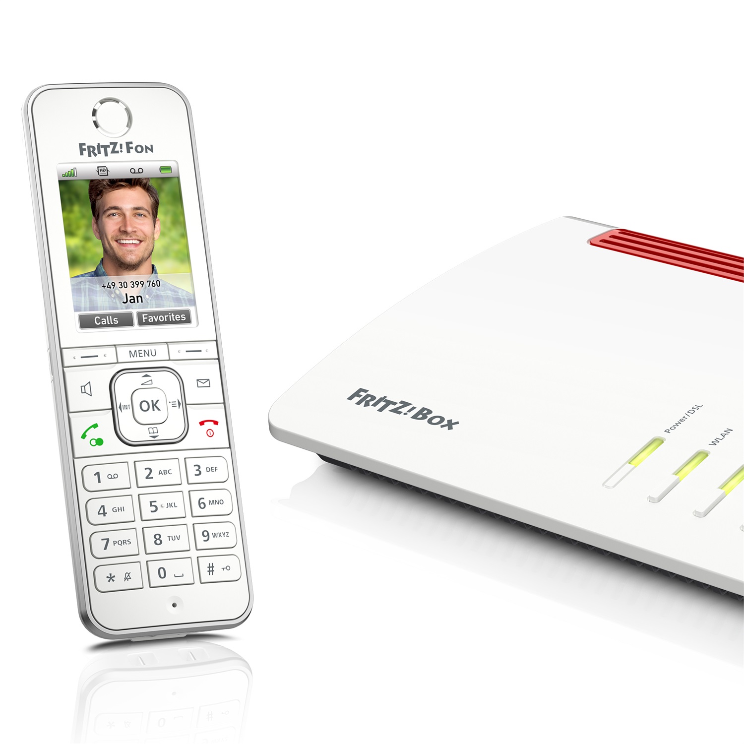 AVM FRITZ!Fon C6 International Telefono DECT Cornetta Wireless Vivavoce Identificatore di Chiamata Bianco