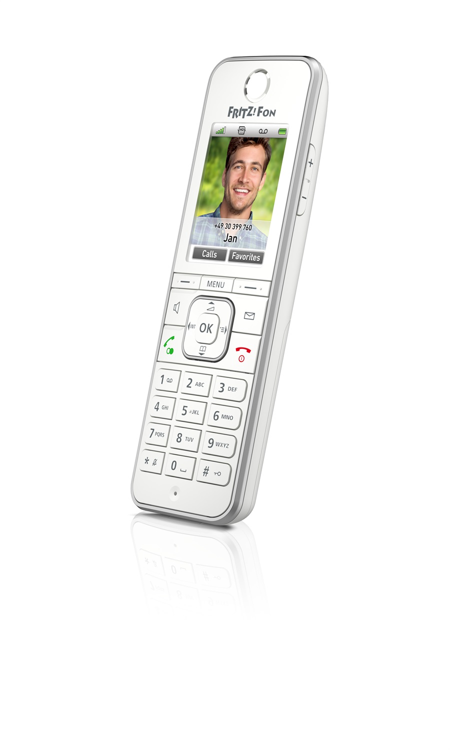 AVM FRITZ!Fon C6 International Telefono DECT Cornetta Wireless Vivavoce Identificatore di Chiamata Bianco