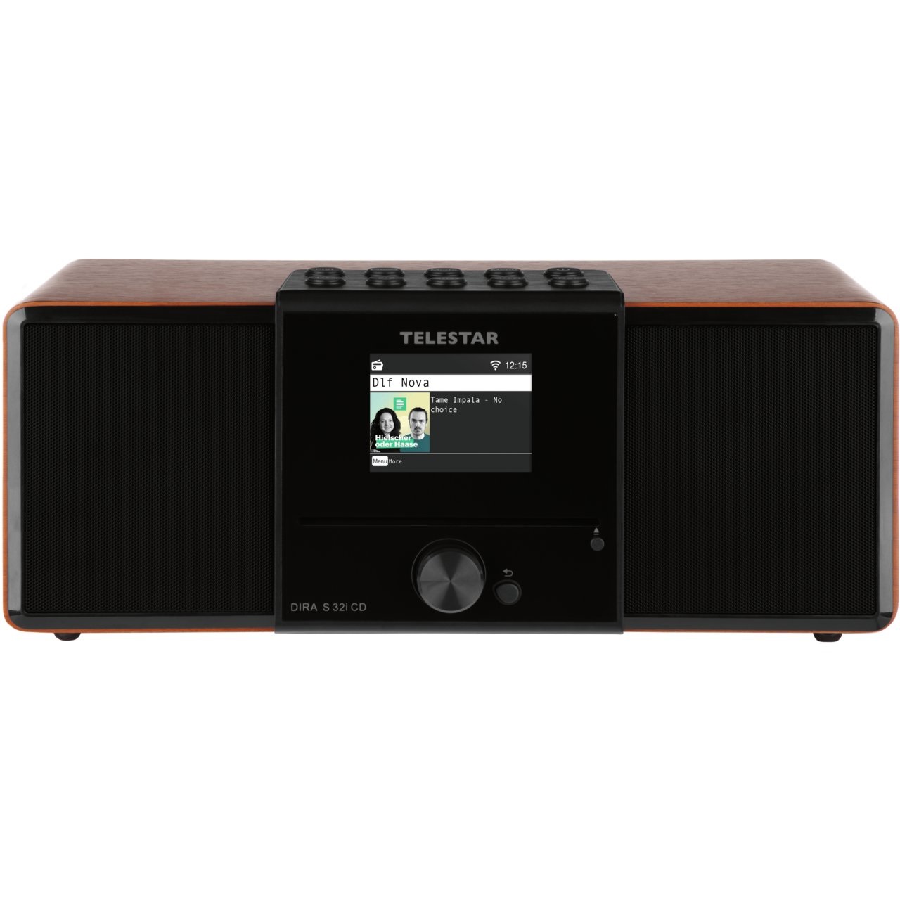 Telestar DIRA S 32i Radio Portatile Analogico e Digitale con DAB , FM, 15W, Supporto AAC/MP3/WAV/WMA, Display TFT - Noce