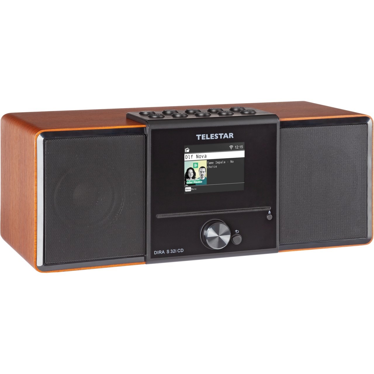 Telestar DIRA S 32i Radio Portatile Analogico e Digitale con DAB , FM, 15W, Supporto AAC/MP3/WAV/WMA, Display TFT - Noce