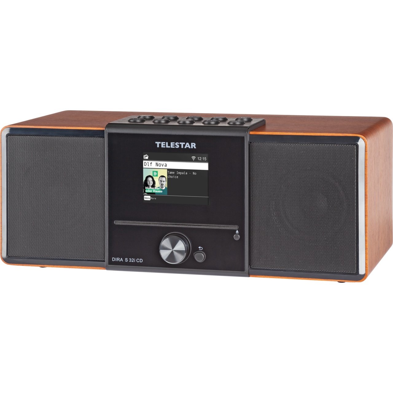 Telestar DIRA S 32i Radio Portatile Analogico e Digitale con DAB , FM, 15W, Supporto AAC/MP3/WAV/WMA, Display TFT - Noce