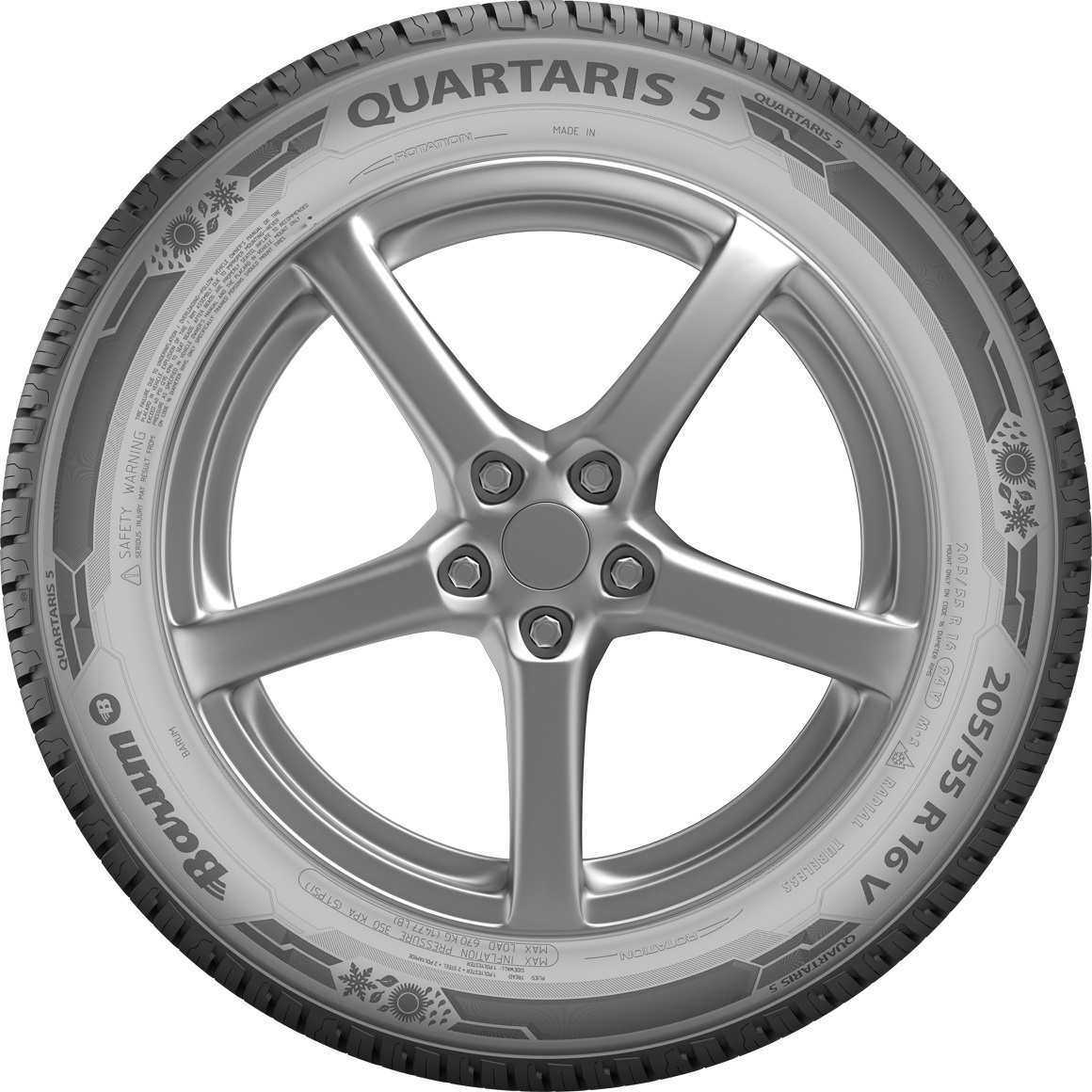 Barum Quartaris 5 FR 215/60 R17 96H - Pneumatico 4 Stagioni M S con 3PMSF