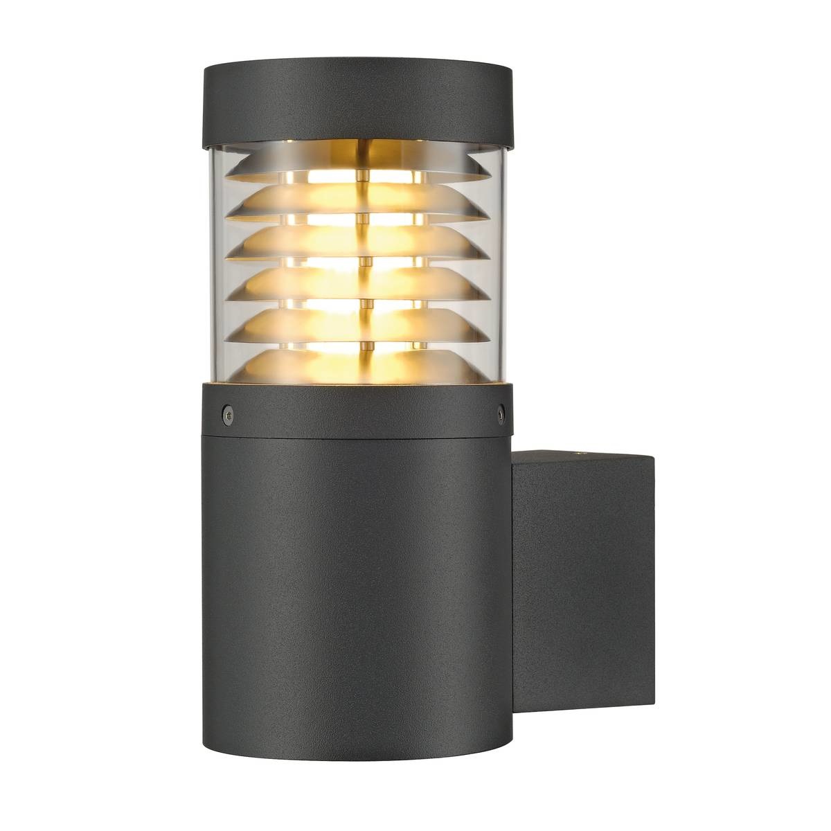 SLV F-POL Lampada da Parete Outdoor Rotonda Antracite E27 Max 20W con Griglia Antiriflesso e Protezione IP54