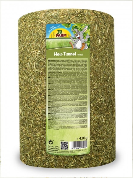 JR Farm Tunnel di Fieno - Accessorio per Roditori, 25 cm di Lunghezza e 13,5 cm di Ø