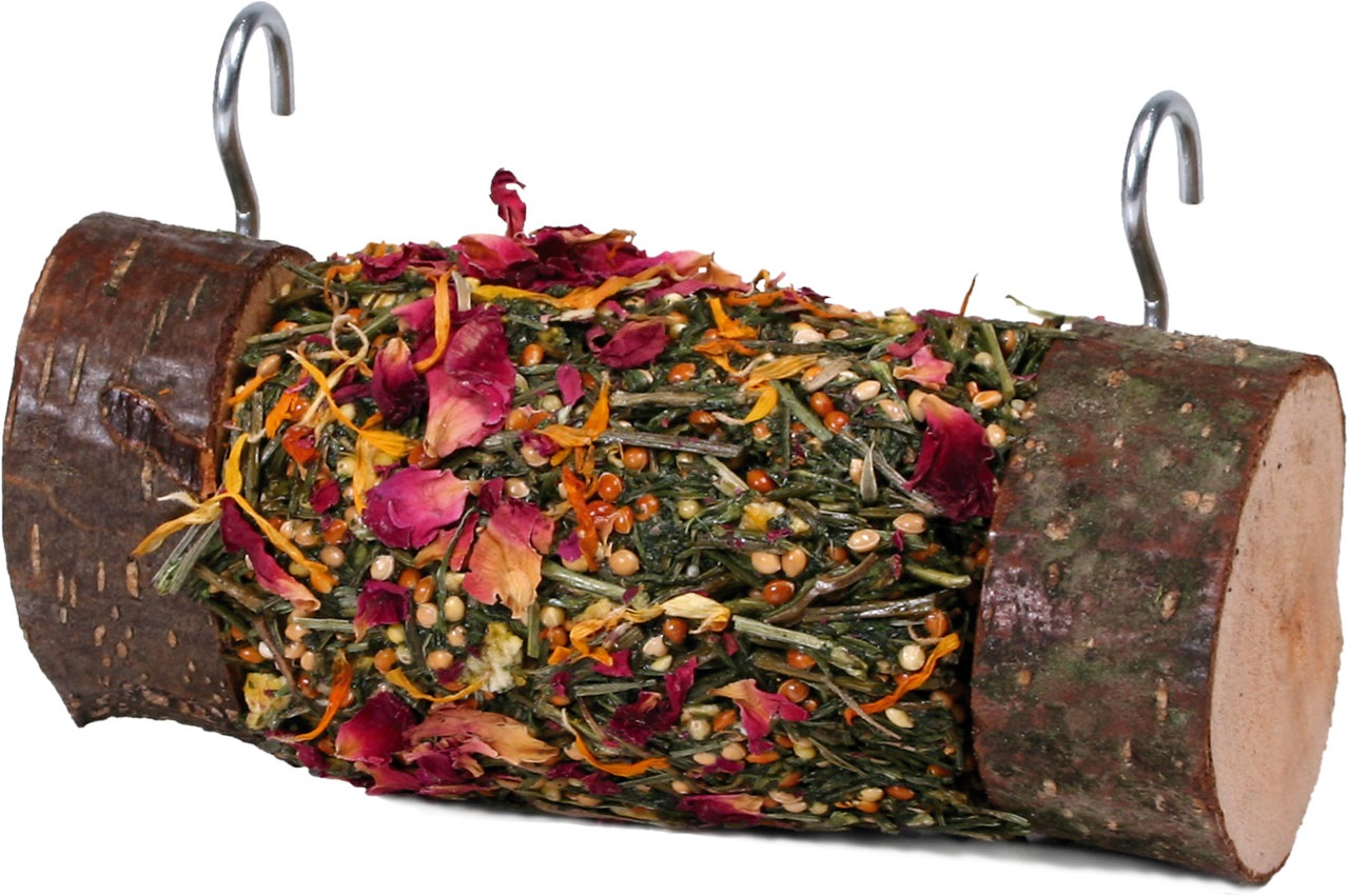 JR Farm Roll 'n' Fun Snack Naturale per Conigli 120 g - Rotolo di Roditore con Fiori ed Erbe