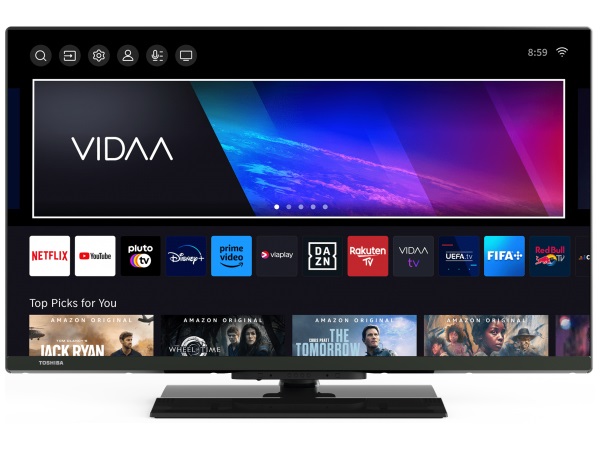 Toshiba 32LV3E63DA Smart TV LED 32 Pollici Full HD con Vidaa, 2 HDMI, Ethernet, DVB-T2 e DVB-S2, Classe E