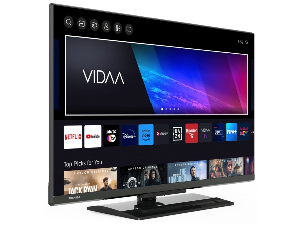 Toshiba 32LV3E63DA Smart TV LED 32 Pollici Full HD con Vidaa, 2 HDMI, Ethernet, DVB-T2 e DVB-S2, Classe E