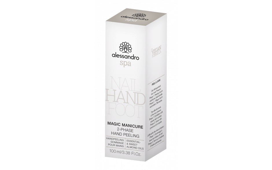 Alessandro Magic Manicure 2-Phase Peeling per Mani con Olio di Mandorle e Sale Marino - 100 ml