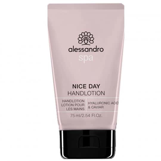 Alessandro Nice Day Hand Cream 75 ml - Crema idratante con estratto di perla, olio di macadamia, acido ialuronico e caviale
