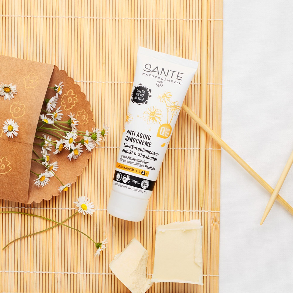 Sante Crema Mani Anti Aging - 75 ml, con Q10 e Oli Preziosi per Pelli Mature