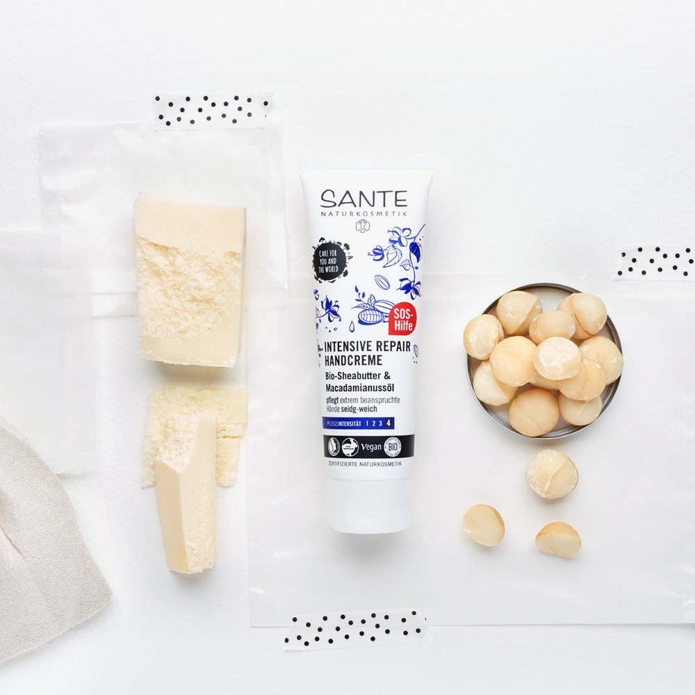 Sante Naturkosmetik Crema per le Mani Intensive Repair 75 ml - Trattamento Riparatore per Mani Secche e Screpolate