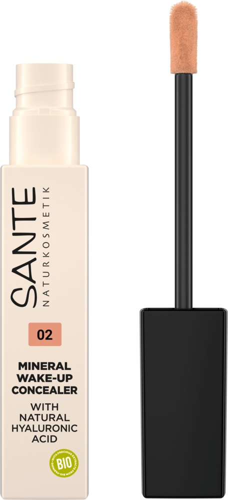 Sante Mineral Wake-Up Concealer 02 Warm Beige - Correttore Liquido 8 ml, Idratante e Vegano