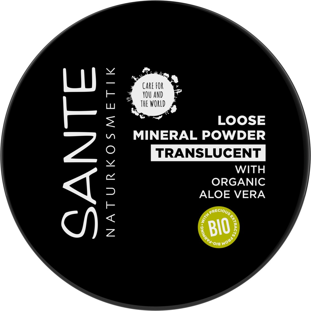 SANTE Naturkosmetik Loose Mineral Powder 12 g - Fondotinta e Cipria, Polvere Trasparente con Aloe Vera Biologica, Vegana