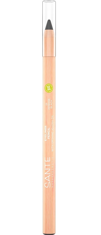 Sante Naturkosmetik Eyeliner Pencil 01 Intense Black - 1,14 g, Kajal Eyeliner con Texture Morbida e Cremosa, 100% Naturale e Vegano