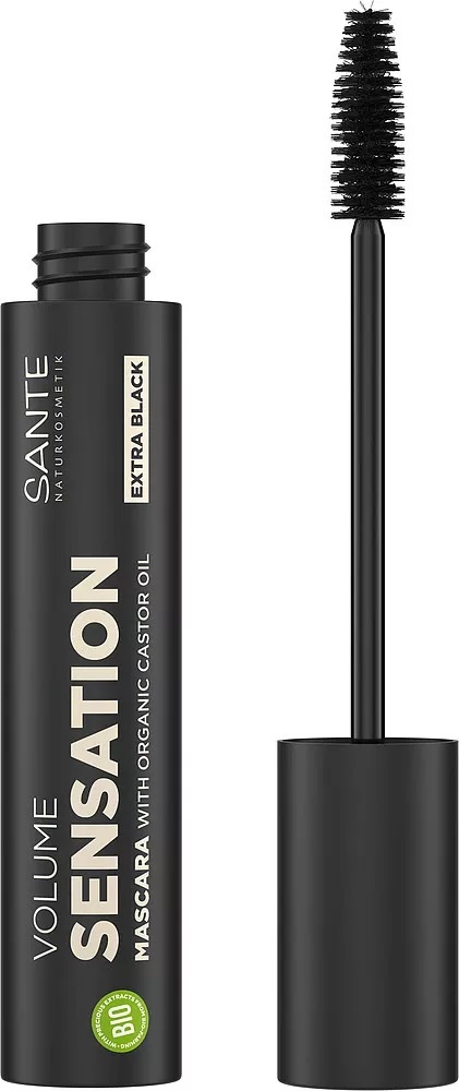 Sante Naturkosmetik Mascara Volume Sensation Bio Nero 12 ml - Effetto Volumizzante con Pigmenti Naturali