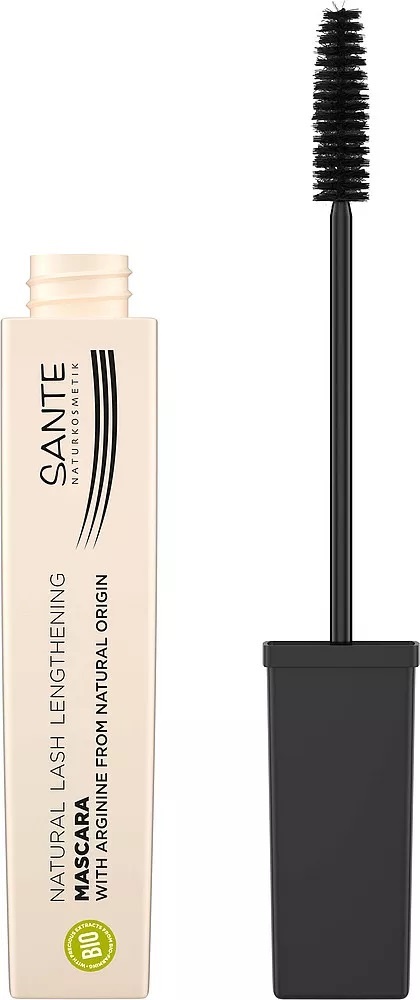 SANTE Natural Lash Lengthening Mascara 01 Black - 8 ml, Mascara Vegano per Ciglia Lunghe e Definite