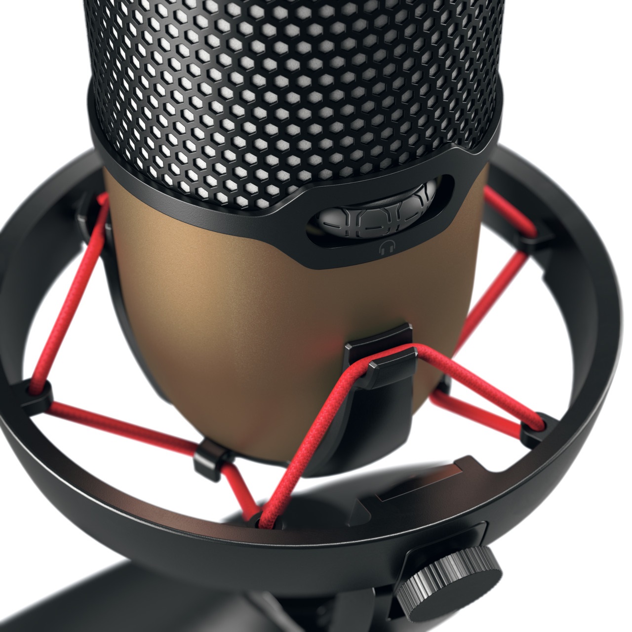 CHERRY UM 9.0 PRO RGB Microfono da Tavolo USB Cablato con Illuminazione RGB, 24 bit, 192 kHz, 122 dB, Compatibile con PC/Mac/PS4/PS5, Nero-Rame