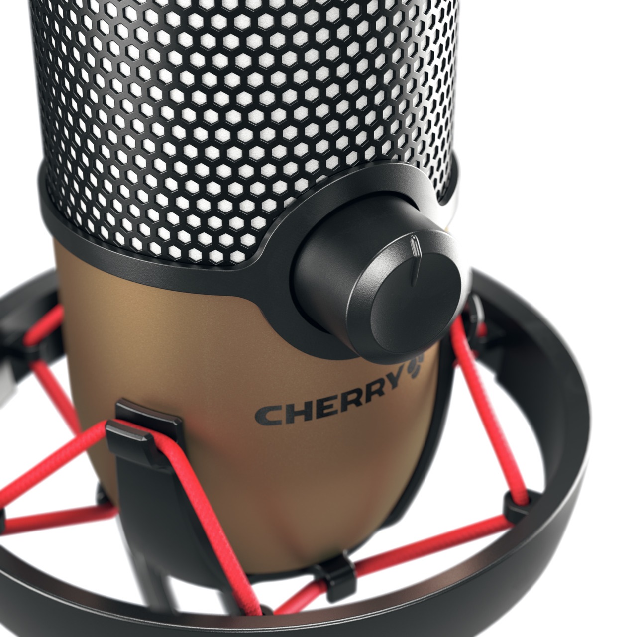 CHERRY UM 9.0 PRO RGB Microfono da Tavolo USB Cablato con Illuminazione RGB, 24 bit, 192 kHz, 122 dB, Compatibile con PC/Mac/PS4/PS5, Nero-Rame