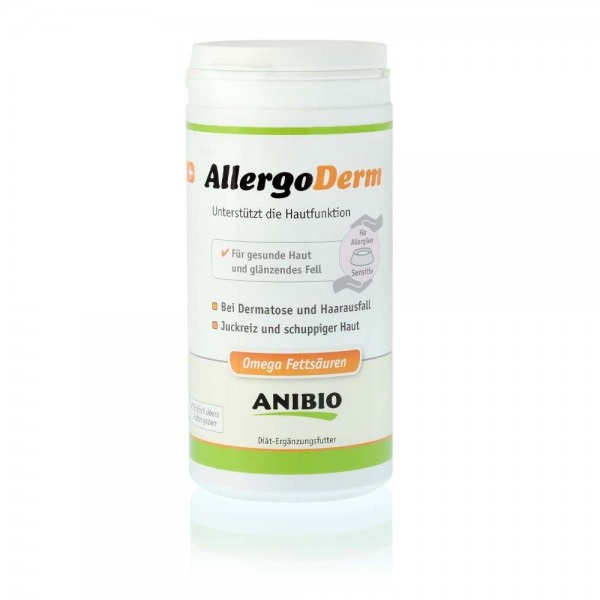 Anibio Allergoderm Integratore Naturale per Cani e Gatti 150 gr - Supporto contro Allergie Ambientali e Alimentari
