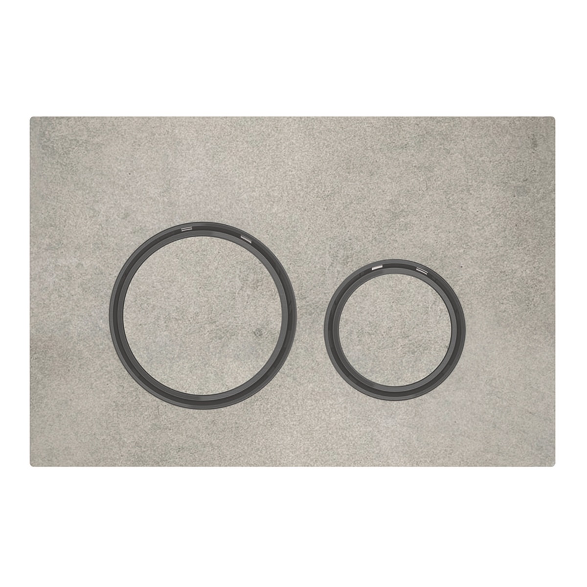 Geberit Sigma 50 Placca di Comando per WC Effetto Cemento e Nero Cromo, 115.651.JV.1, Doppio Pulsante, 24.6 x 16.4 cm