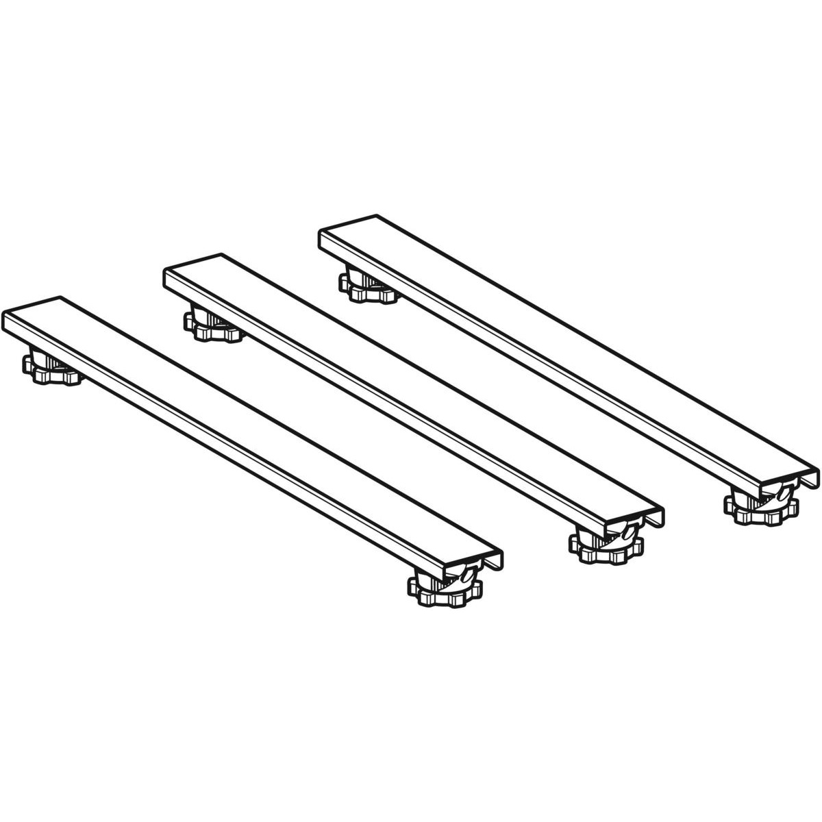 Geberit Set di Montaggio per Piatto Doccia - Altezza Regolabile da 6 a 12 cm, Compatibile con Olona e Sestra