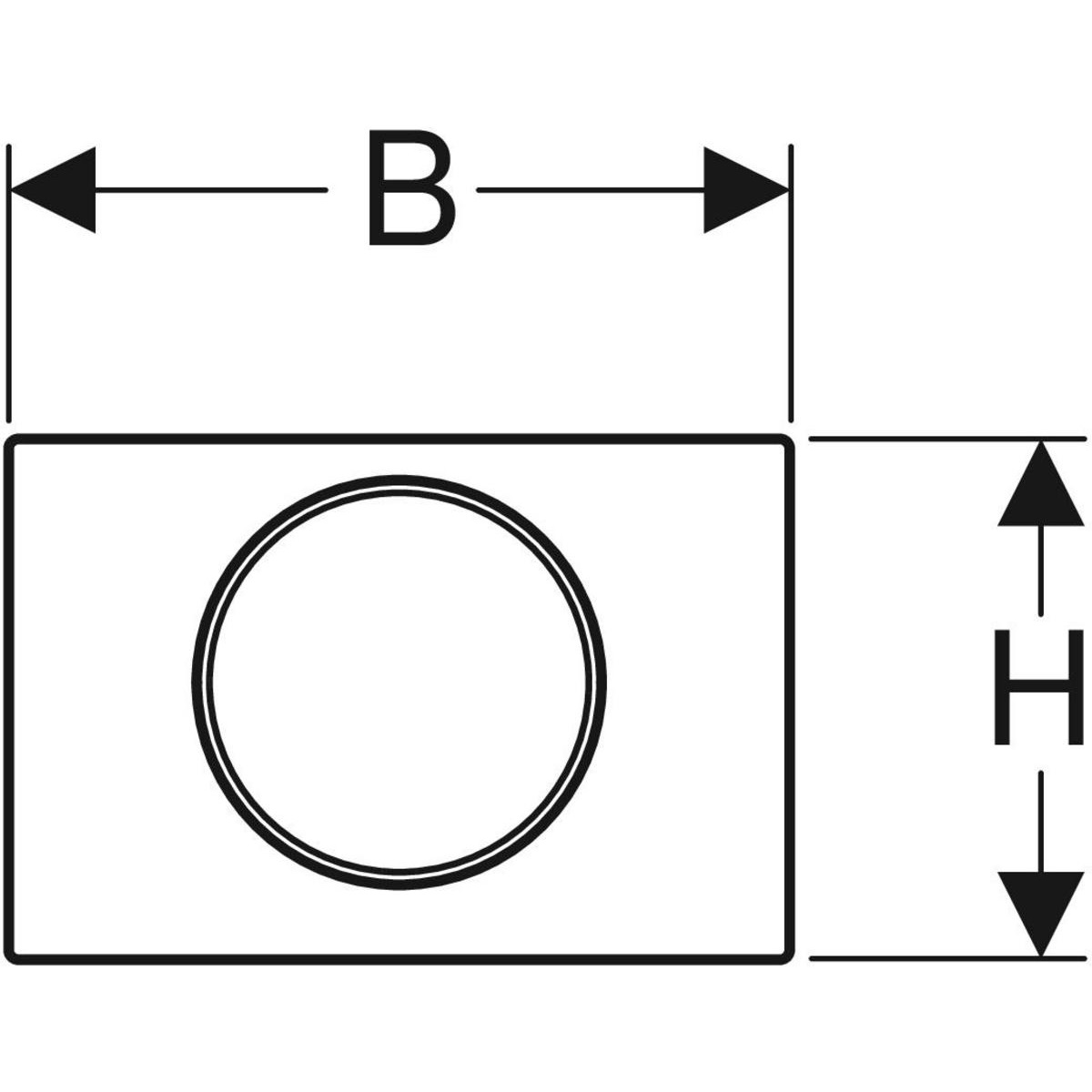 Geberit Sigma10 Placca di Comando Satinato/Cromo per Risciacquo a 1 Quantità con Azionamento Singolo