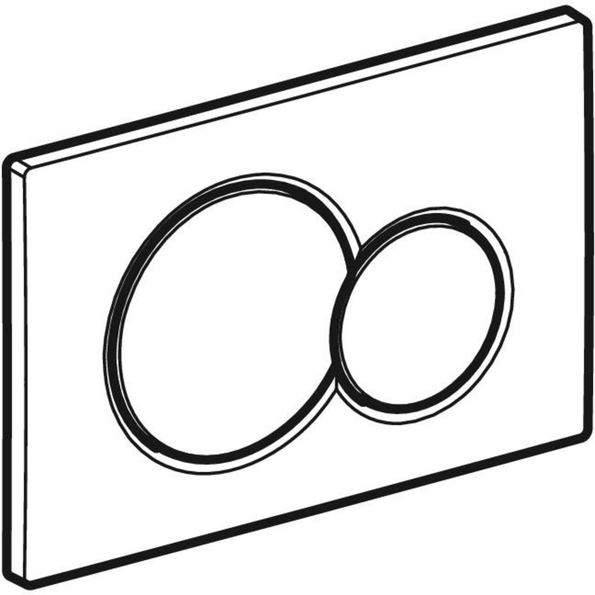 Geberit Sigma01 Placca di Comando per WC Sospeso Cromato Satinato - 115.770.JQ.5, Risciacquo a 2 Quantità, Azionamento Frontale