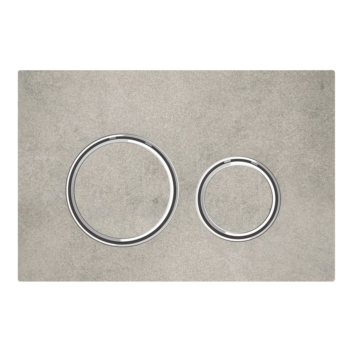 Geberit Sigma50 Round Placca di Comando 115.884.JV.1 Doppio Tasto Risciacquo a Due Quantità Effetto Cemento e Cromo