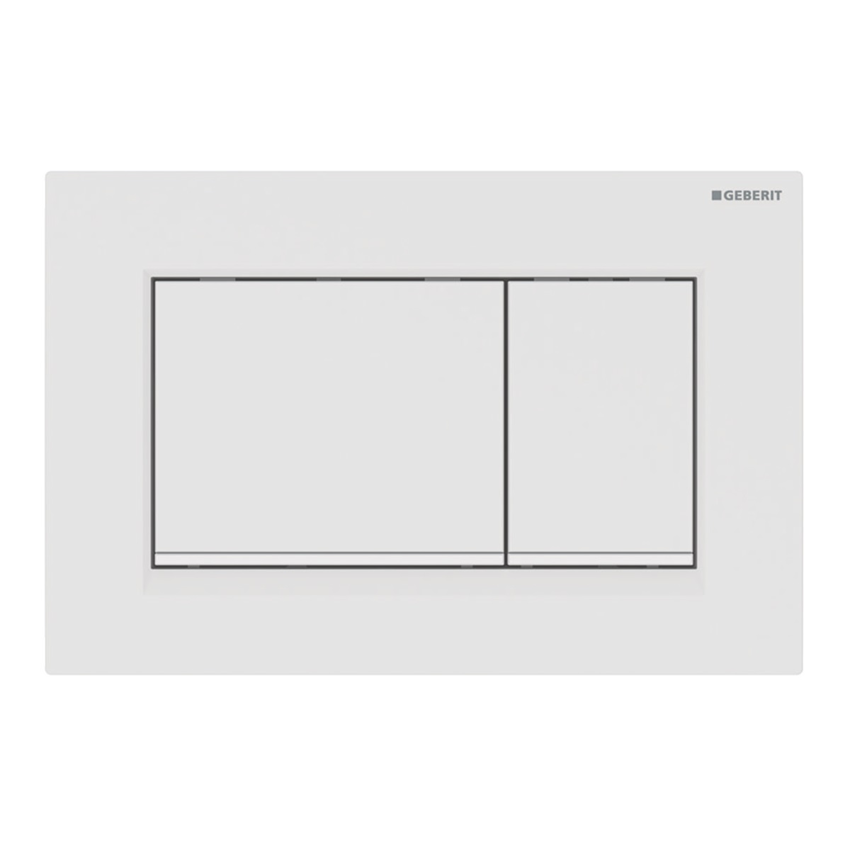 Geberit Sigma30 Placca di Comando 115.883.01.1 per Risciacquo a 2 Quantità, Bianco Opaco, Dimensioni 24.6x16.4 cm