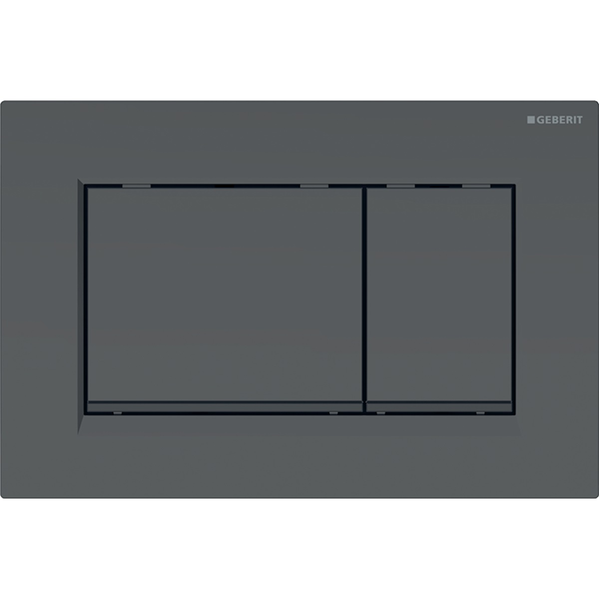 Geberit Sigma30 115.883.16.1 Placca di Comando per Risciacquo a 2 Quantità, Colore Nero Opaco, Pulsante Insonorizzato